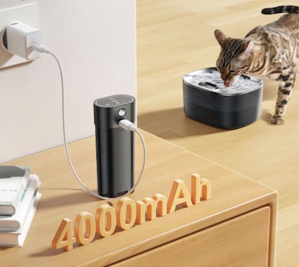 FEELNEEDY ポンプ不要 ワイヤレス猫給水器 