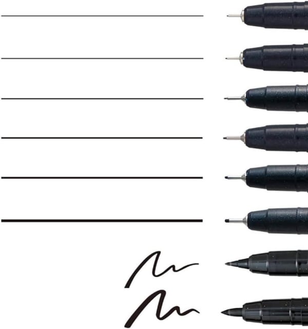 ミリペンのペン先とペンの細さ