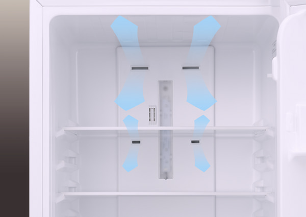 ファン式の冷蔵庫