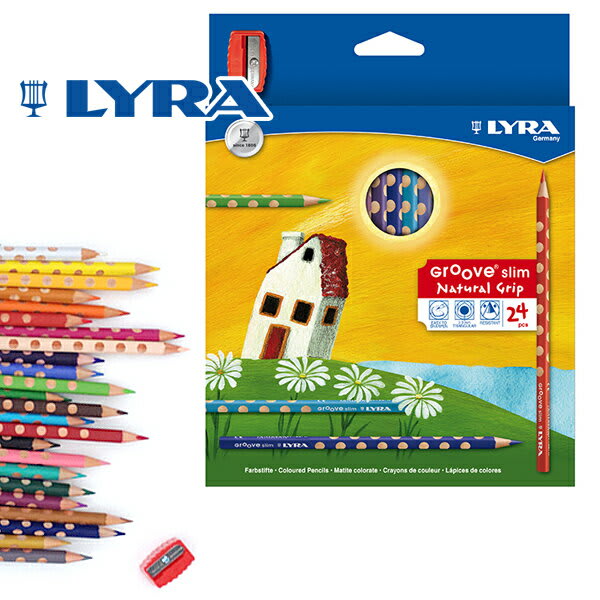 LYRA グルーヴスリム 色鉛筆 24色セット（シャープナー付き） 13-LY2821240