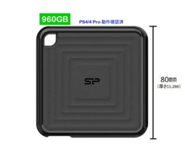 SiliconPower 960GB外付けSSD SP960GBPSDPC60CK